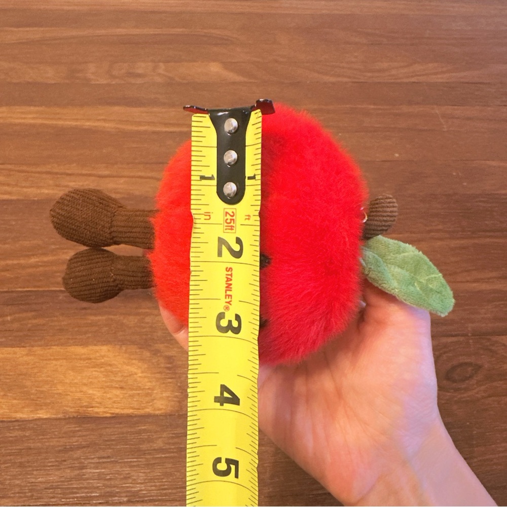 Red Apple Plush Keychain Cute Fruit Bag Charm Kawaii Soft Toy Gift New - Picture 8 of 8